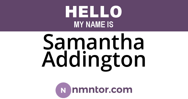 Samantha Addington