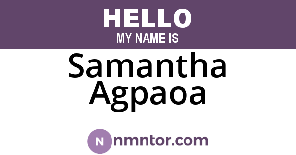 Samantha Agpaoa