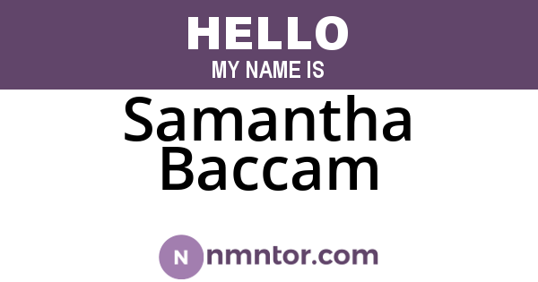Samantha Baccam