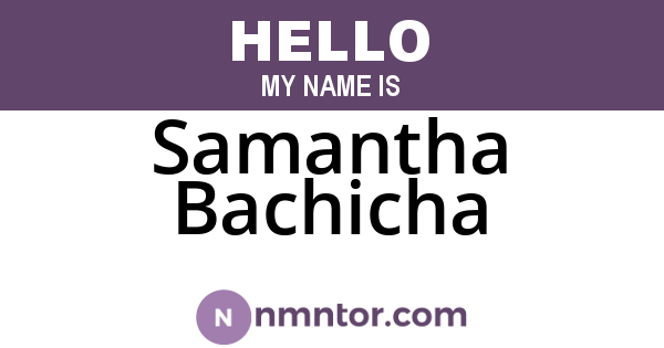 Samantha Bachicha