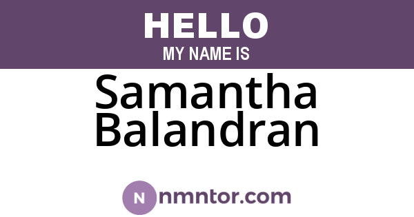 Samantha Balandran