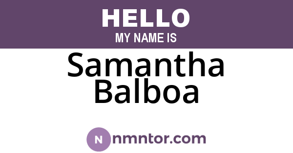 Samantha Balboa