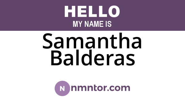 Samantha Balderas