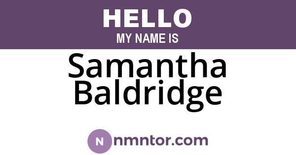 Samantha Baldridge