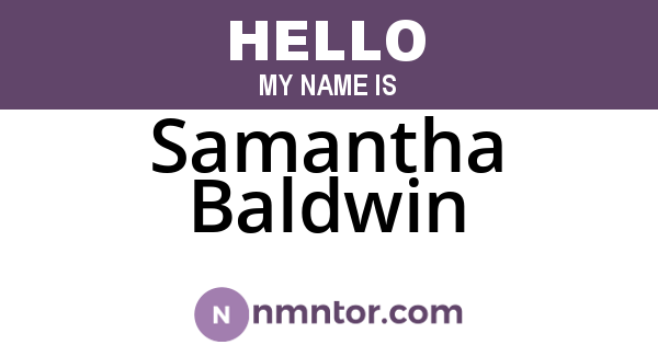 Samantha Baldwin