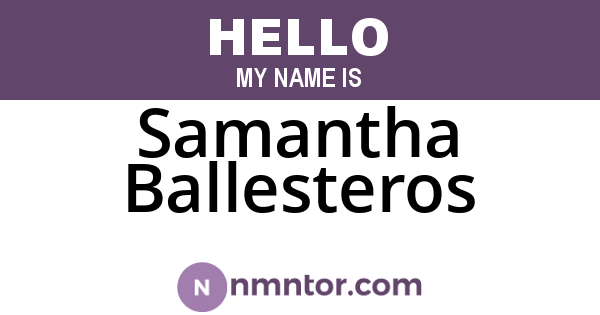 Samantha Ballesteros