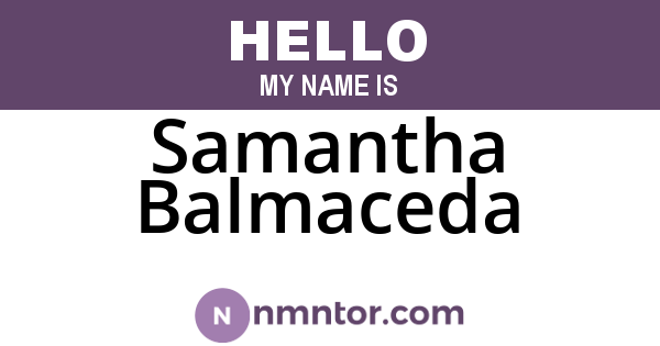 Samantha Balmaceda