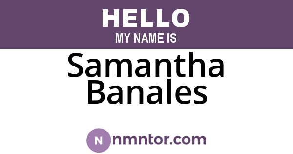 Samantha Banales