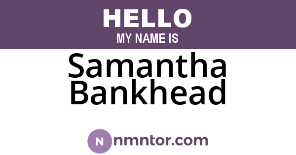 Samantha Bankhead