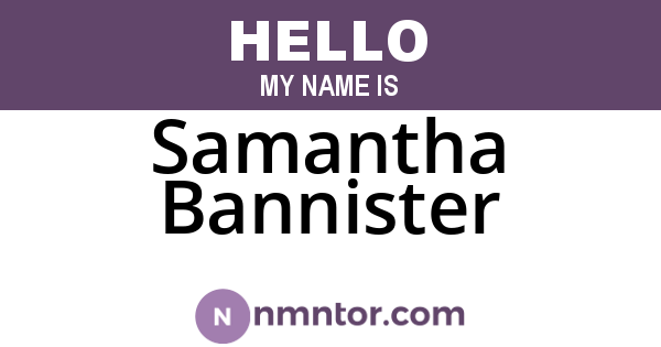 Samantha Bannister