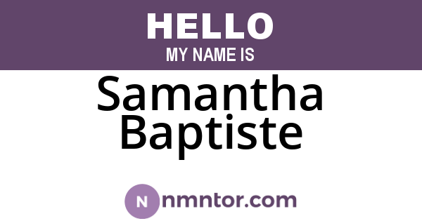 Samantha Baptiste