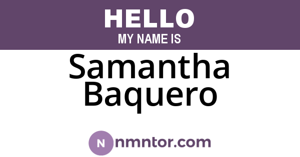 Samantha Baquero