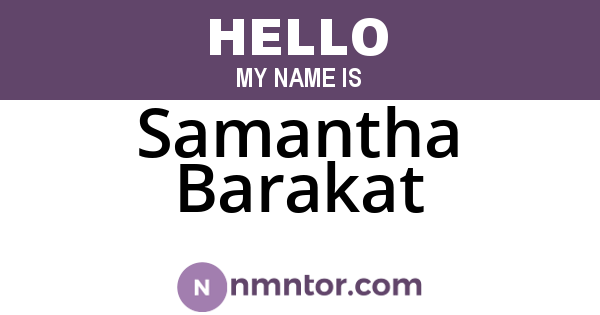Samantha Barakat