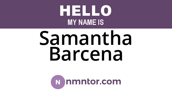Samantha Barcena