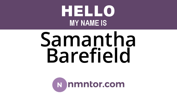 Samantha Barefield