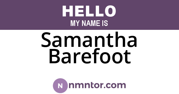 Samantha Barefoot