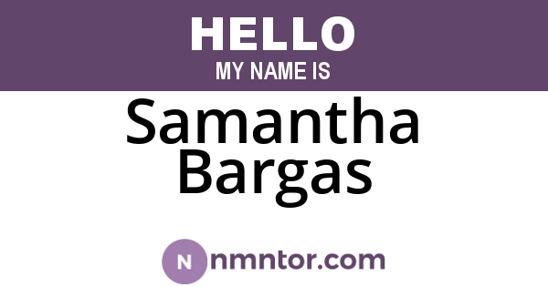 Samantha Bargas