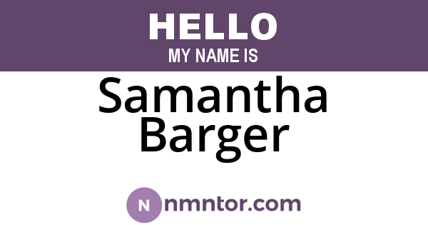 Samantha Barger