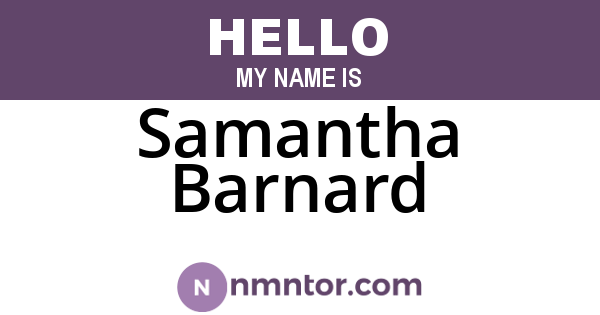 Samantha Barnard