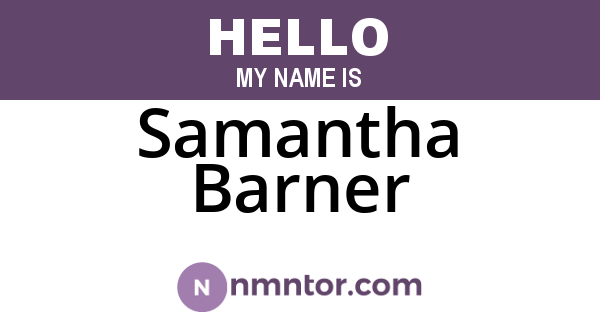 Samantha Barner
