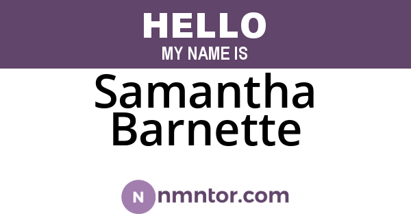 Samantha Barnette