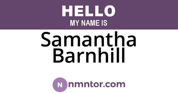 Samantha Barnhill