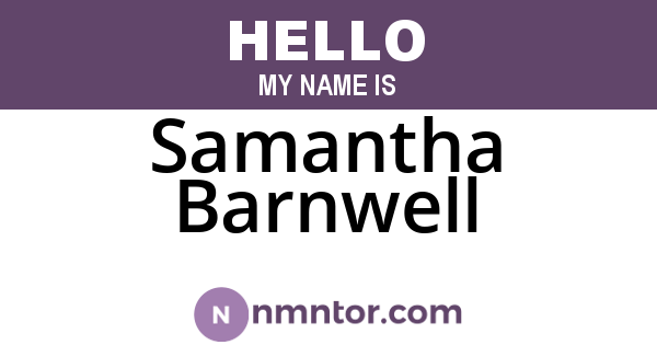 Samantha Barnwell