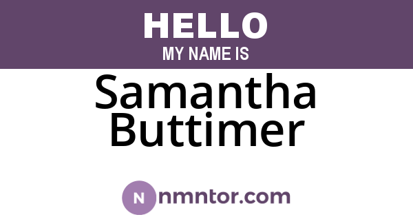 Samantha Buttimer