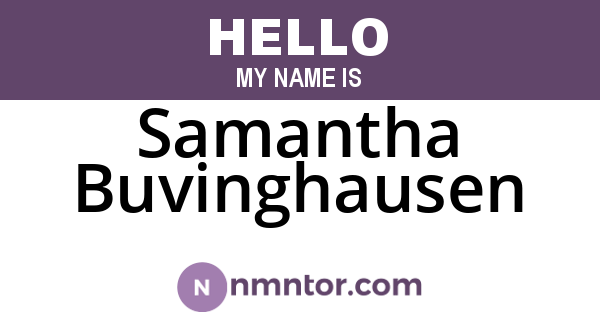 Samantha Buvinghausen