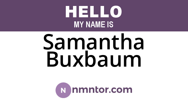 Samantha Buxbaum
