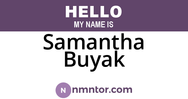 Samantha Buyak