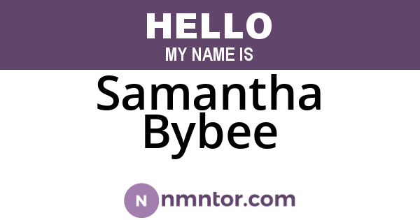Samantha Bybee