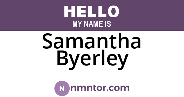Samantha Byerley