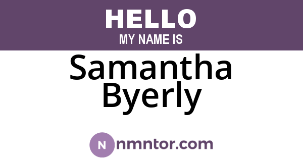 Samantha Byerly