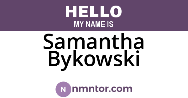 Samantha Bykowski