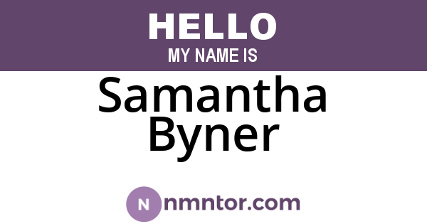 Samantha Byner