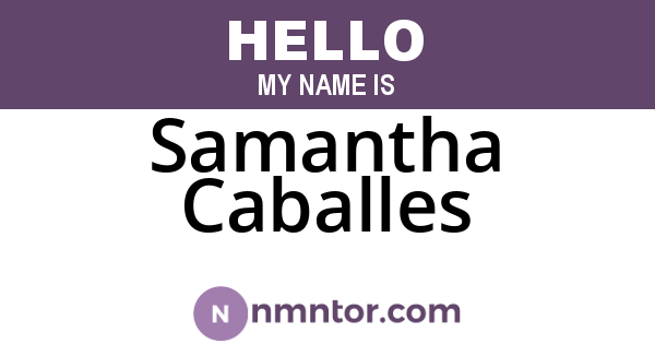 Samantha Caballes