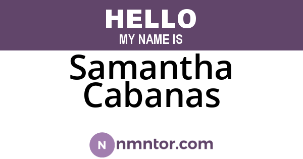 Samantha Cabanas