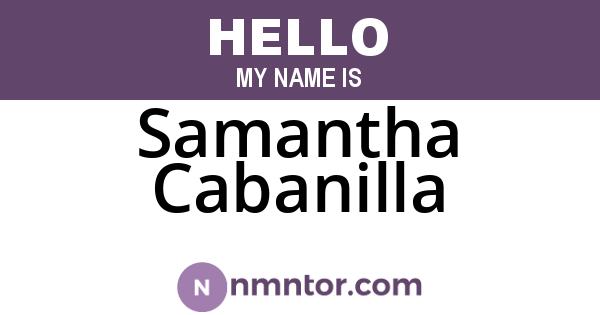 Samantha Cabanilla