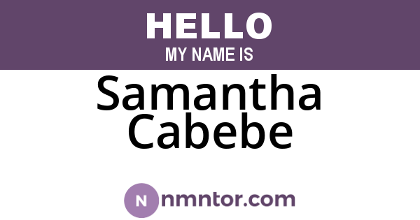 Samantha Cabebe