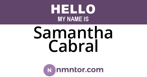 Samantha Cabral