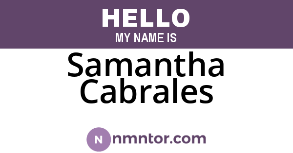 Samantha Cabrales