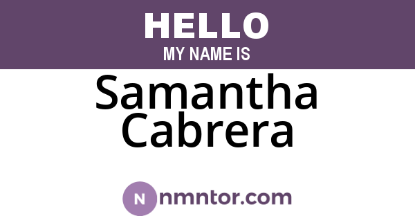 Samantha Cabrera