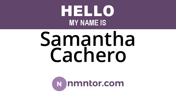 Samantha Cachero
