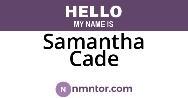 Samantha Cade
