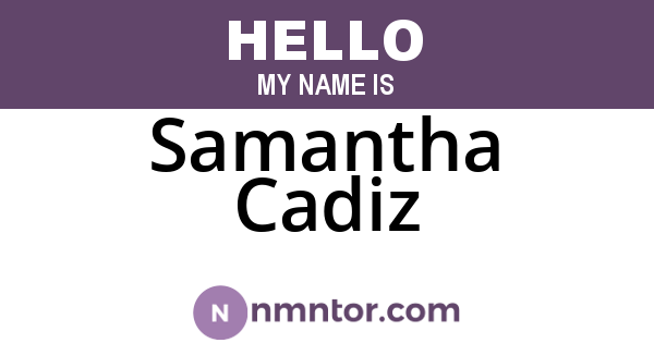 Samantha Cadiz