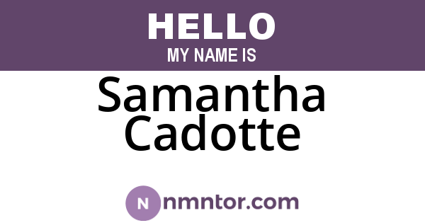 Samantha Cadotte