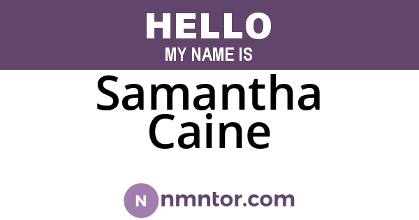 Samantha Caine