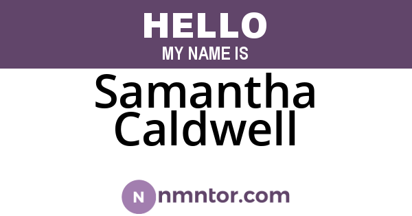 Samantha Caldwell
