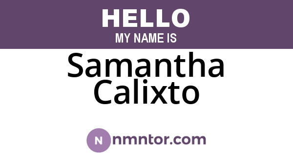 Samantha Calixto